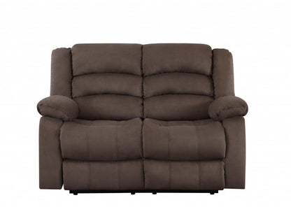 Two Piece Indoor Brown Microsuede Five Person Seating Set HomeRoots