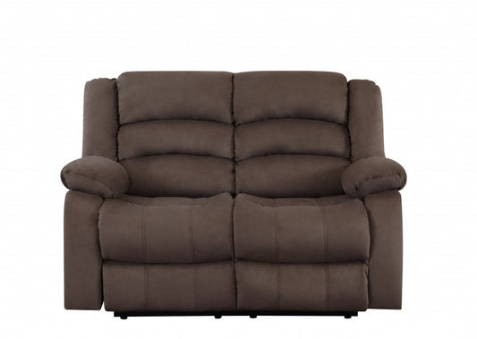 Two Piece Indoor Brown Microsuede Five Person Seating Set HomeRoots