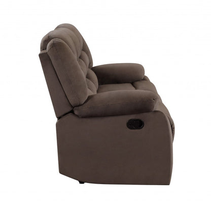 Two Piece Indoor Brown Microsuede Five Person Seating Set HomeRoots