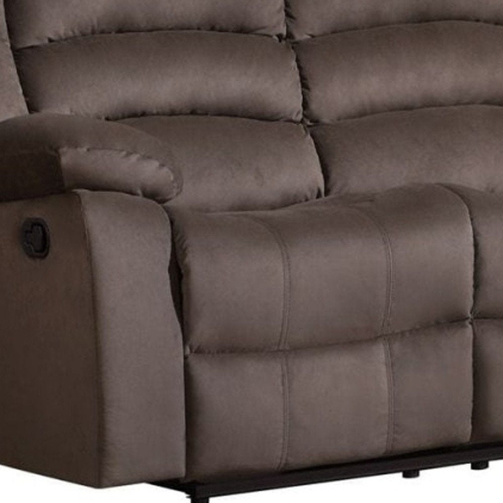 Two Piece Indoor Brown Microsuede Five Person Seating Set HomeRoots