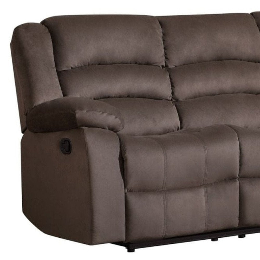 Two Piece Indoor Brown Microsuede Five Person Seating Set HomeRoots