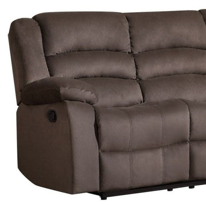 Two Piece Indoor Brown Microsuede Five Person Seating Set HomeRoots