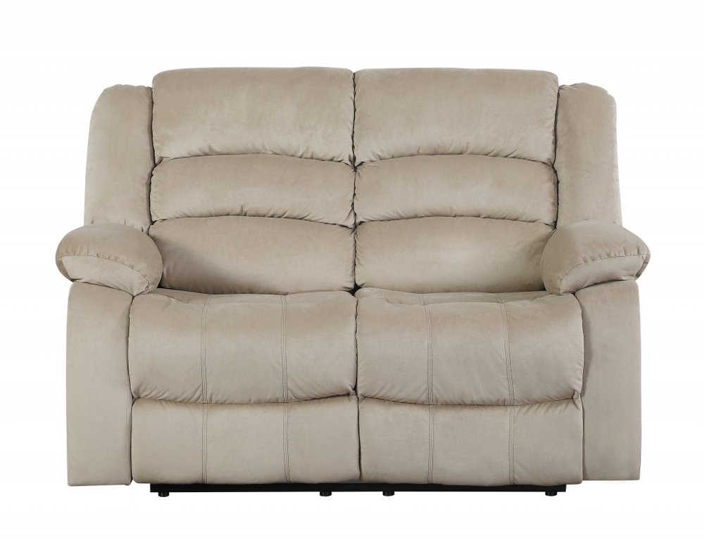 Two Piece Indoor Beige Microsuede Five Person Seating Set HomeRoots