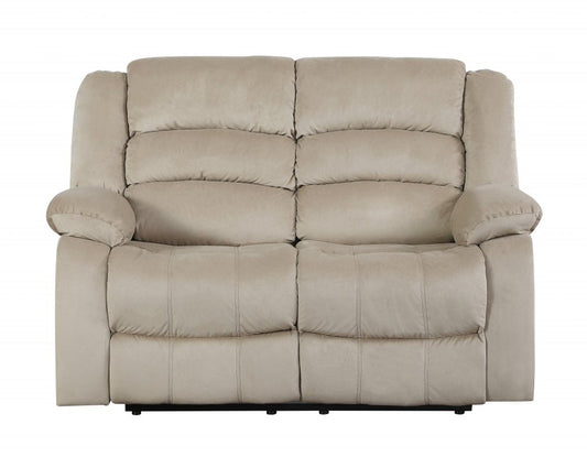 Two Piece Indoor Beige Microsuede Five Person Seating Set HomeRoots