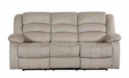 Two Piece Indoor Beige Microsuede Five Person Seating Set HomeRoots