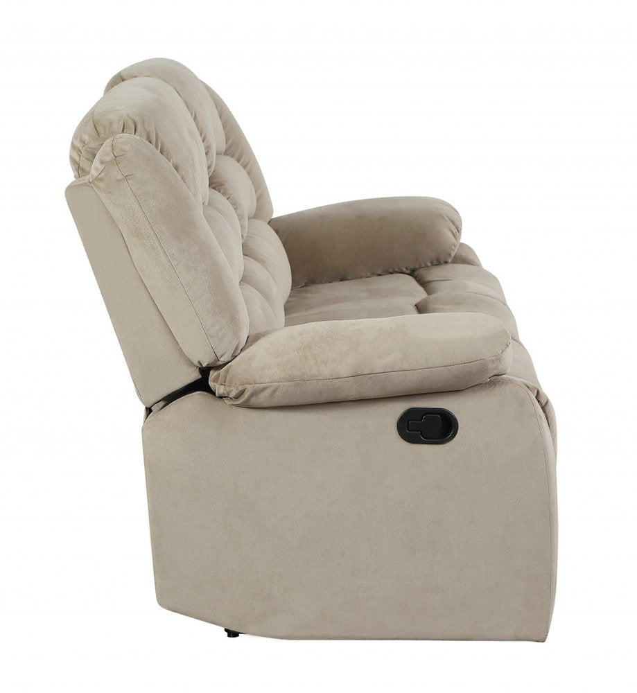 Two Piece Indoor Beige Microsuede Five Person Seating Set HomeRoots