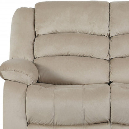Two Piece Indoor Beige Microsuede Five Person Seating Set HomeRoots