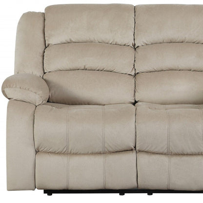 Two Piece Indoor Beige Microsuede Five Person Seating Set HomeRoots