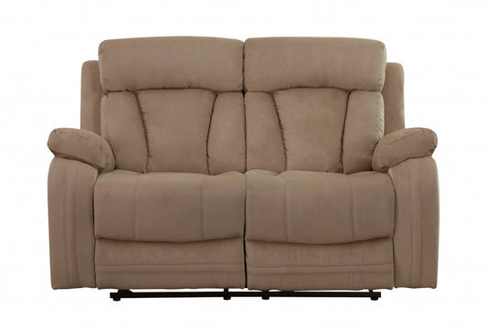 Two Piece Indoor Beige Microsuede Five Person Seating Set HomeRoots