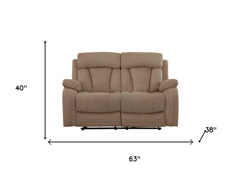 Two Piece Indoor Beige Microsuede Five Person Seating Set HomeRoots