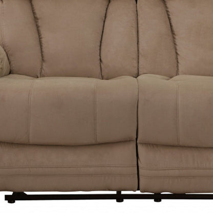 Two Piece Indoor Beige Microsuede Five Person Seating Set HomeRoots