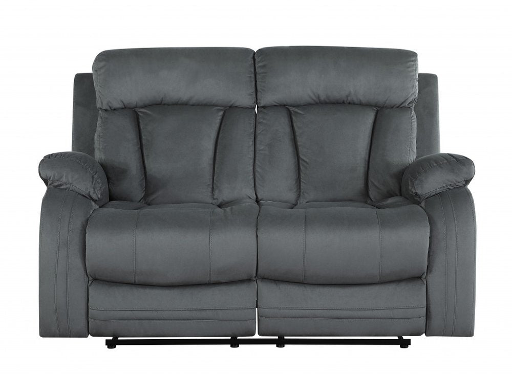 Two Piece Indoor Gray Microsuede Five Person Seating Set HomeRoots