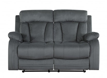 Two Piece Indoor Gray Microsuede Five Person Seating Set HomeRoots