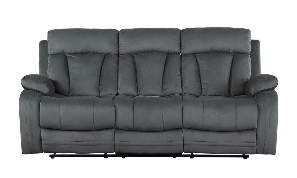 Two Piece Indoor Gray Microsuede Five Person Seating Set HomeRoots