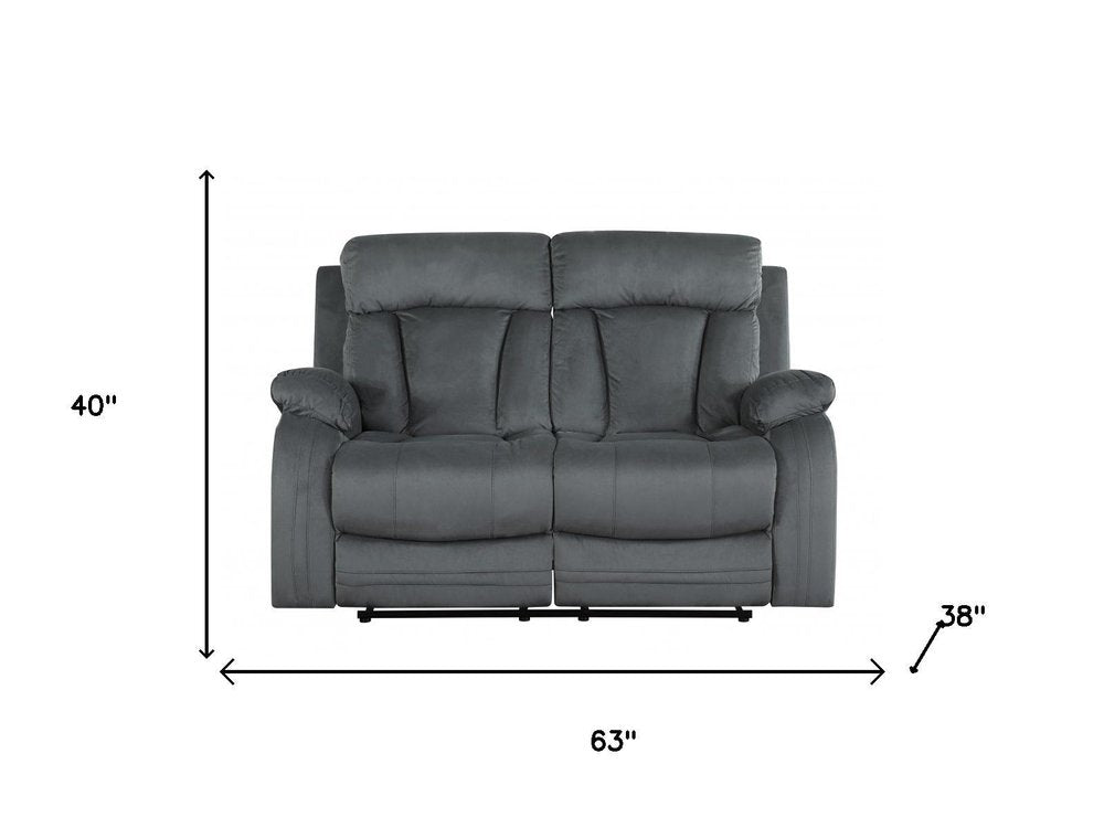 Two Piece Indoor Gray Microsuede Five Person Seating Set HomeRoots