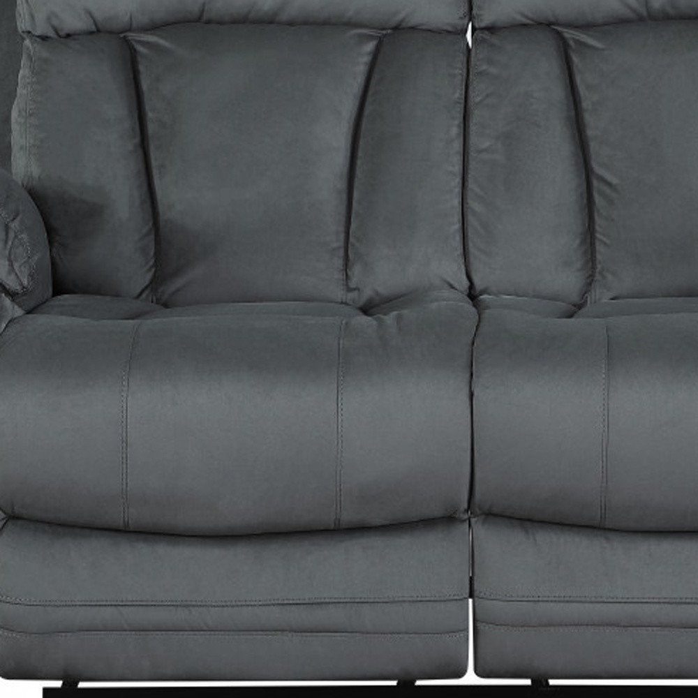 Two Piece Indoor Gray Microsuede Five Person Seating Set HomeRoots