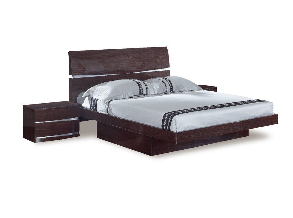 Solid Wood King Wood Brown Bed HomeRoots