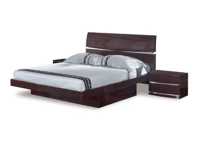 Solid Wood King Wood Brown Bed HomeRoots