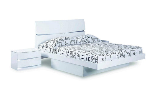 White Solid Wood King Bed Frame HomeRoots