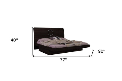Brown Wood King Bed Frame HomeRoots