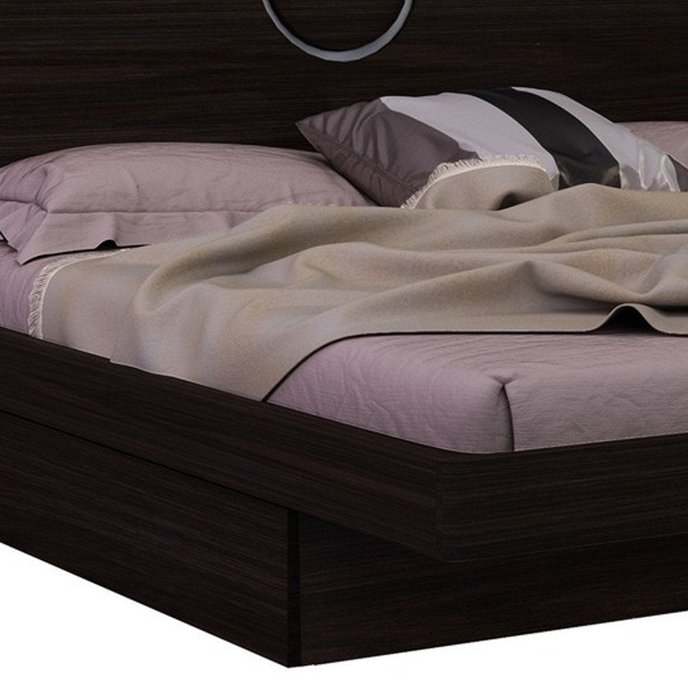 Brown Wood King Bed Frame HomeRoots