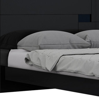 Black Solid Wood King Bed Frame HomeRoots