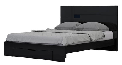 Black Solid Wood King Bed Frame HomeRoots