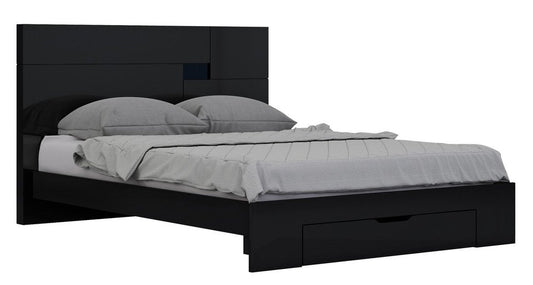 Black Solid Wood King Bed Frame HomeRoots