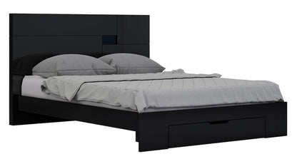 Black Solid Wood King Bed Frame HomeRoots