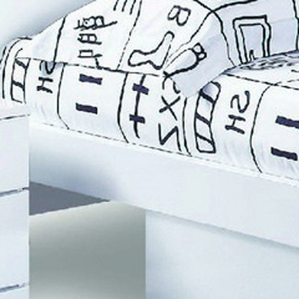 80'" X 60'"  X 42.5'" Modern Queen White High Gloss Bed HomeRoots