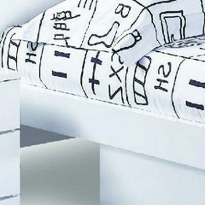 80'" X 60'"  X 42.5'" Modern Queen White High Gloss Bed HomeRoots