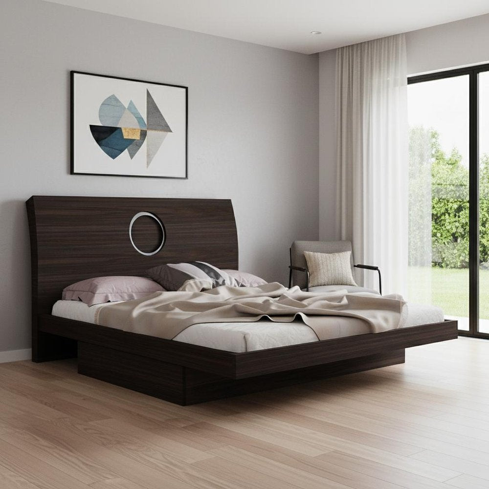 Brown Wood Queen Bed Frame HomeRoots