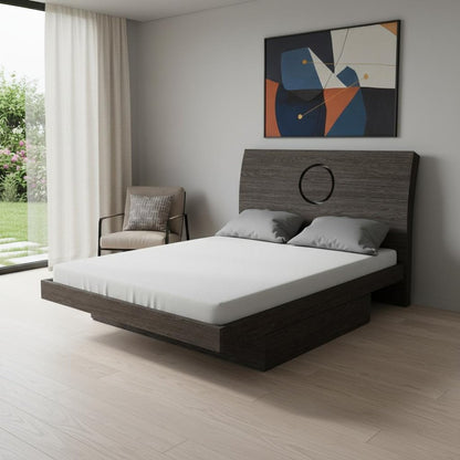 Gray Wood Queen Bed Frame With Drawer With Drawer Storage HomeRoots