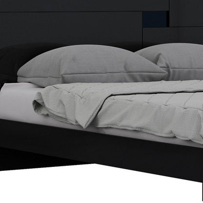Black Solid Wood Queen Bed Frame HomeRoots