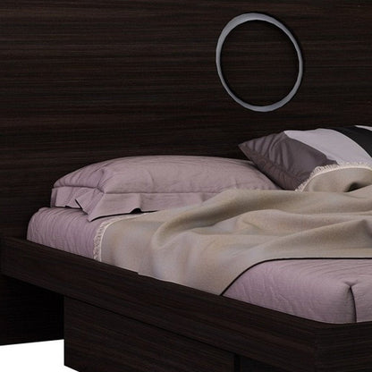 Four Piece Wood Brown Solid Wood Bedroom Set With Mirror HomeRoots
