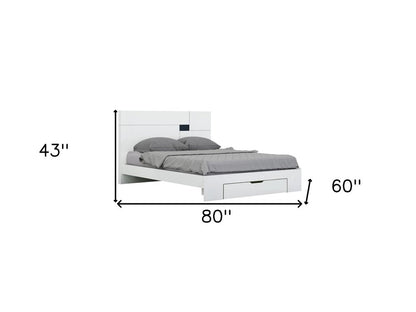 Four Piece White Solid Wood Bedroom Set With Mirror HomeRoots