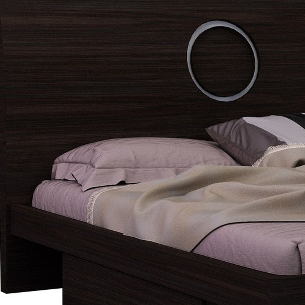 Four Piece Wood Brown Solid Wood Bedroom Set With Mirror HomeRoots