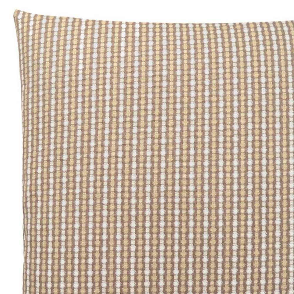 18" X 18" Taupe Polyester Striped Zippered Pillow — view 5