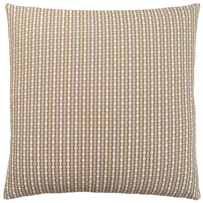 18" X 18" Taupe Polyester Striped Zippered Pillow HomeRoots
