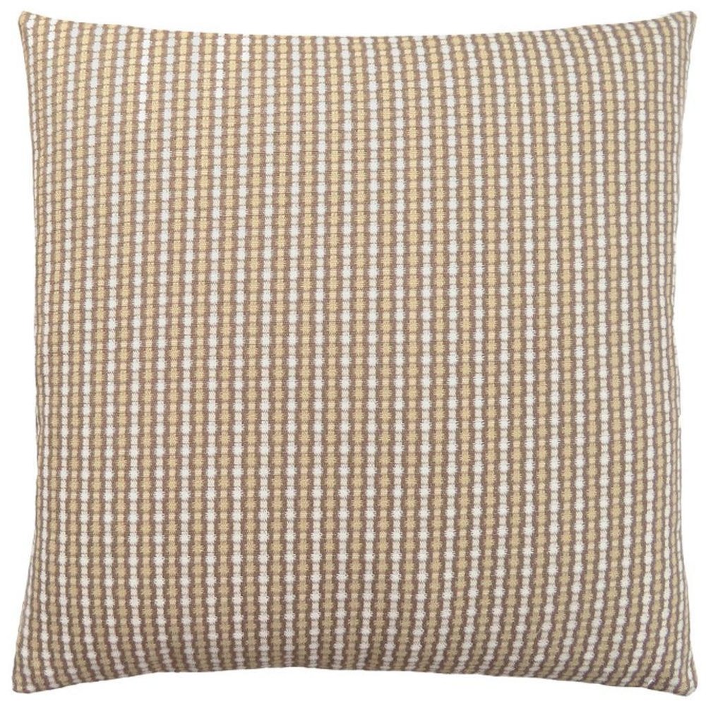 18" X 18" Taupe Polyester Striped Zippered Pillow — view 6