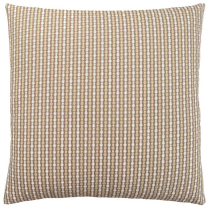 18" X 18" Taupe Polyester Striped Zippered Pillow