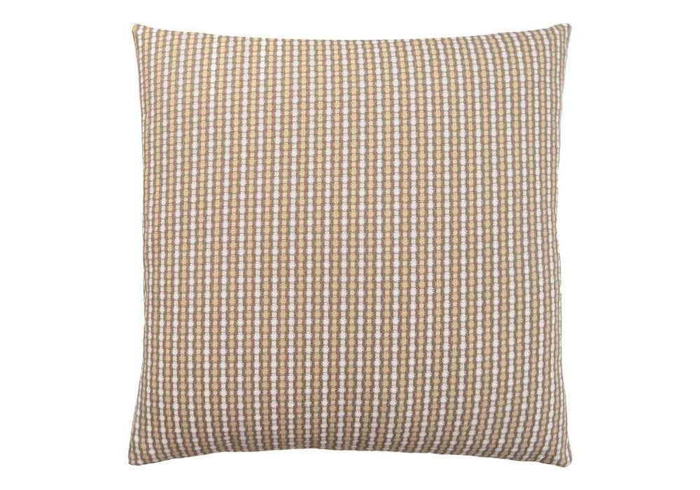 18" X 18" Taupe Polyester Striped Zippered Pillow — view 2