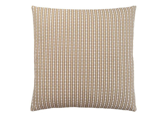 18" X 18" Taupe Polyester Striped Zippered Pillow