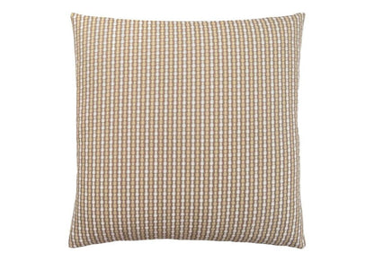 18" X 18" Taupe Polyester Striped Zippered Pillow HomeRoots
