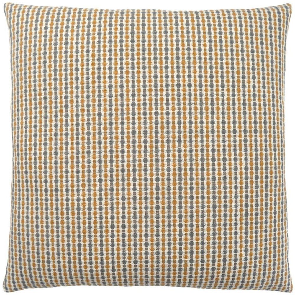 18" X 18" Gray and Gold Polyester Striped Zippered Pillow — view 5