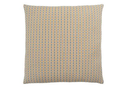 18" X 18" Gray and Gold Polyester Striped Zippered Pillow