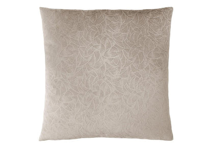 18" X 18" Taupe Velvet Polyester Abstract Zippered Pillow HomeRoots