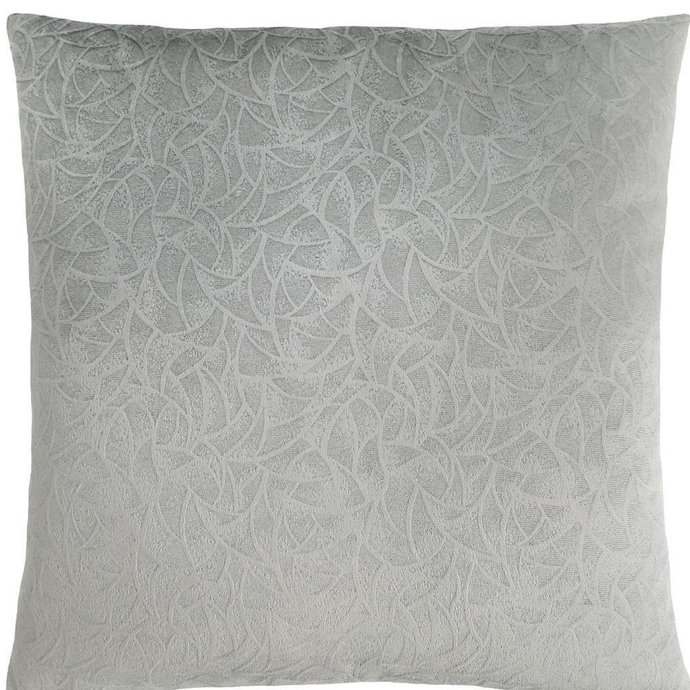 18" X 18" Light Gray Velvet Polyester Abstract Zippered Pillow HomeRoots