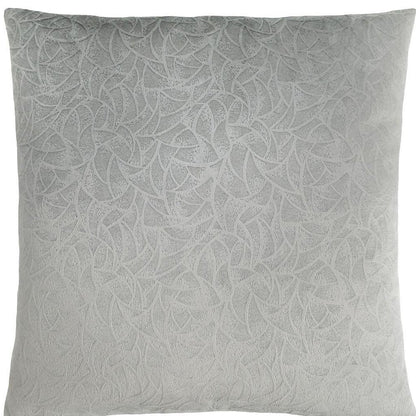18" X 18" Light Gray Velvet Polyester Abstract Zippered Pillow HomeRoots
