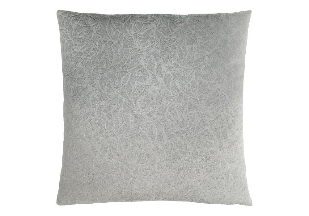 18" X 18" Light Gray Velvet Polyester Abstract Zippered Pillow HomeRoots